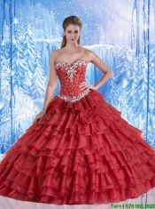 Gorgeous Beading Sweet 16 Dresses with Ruffled Layers