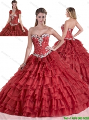 Gorgeous Beading Sweet 16 Dresses with Ruffled Layers