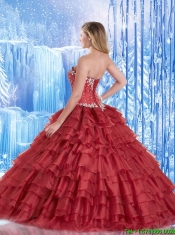 Gorgeous Beading Sweet 16 Dresses with Ruffled Layers