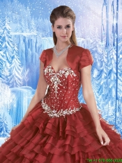 Gorgeous Beading Sweet 16 Dresses with Ruffled Layers