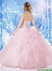 Hot Sale Ball Gown 2016 Ruffles Quinceanera Gowns with Beading