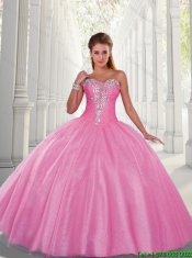 Inexpensive Ball Gown Beading Quinceanera Gowns
