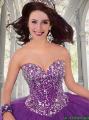 Inexpensive Ball Gown Sweet 16 Dresses with Beading for 2016