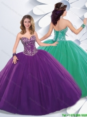 Inexpensive Ball Gown Sweet 16 Dresses with Beading for 2016