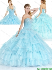 Latest Sweetheart Quinceanera Dresses with Ruffled Layers
