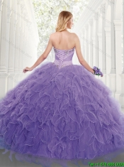 Luxurious Strapless Quinceanera Gowns with Beading and Ruffles