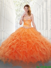 Luxurious Strapless Quinceanera Gowns with Beading and Ruffles