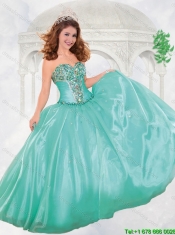 Perfect Puffy Beading Quinceanera Gowns with Sweetheart