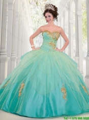 Perfect Sweetheart Quinceanera Gowns with Beading and Appliques