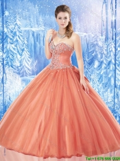 Popular Rust Red Quinceanera Dresses with Beading and Bowknot
