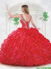 Popular Strapless Beading Sweet 16 Dresses with Ruffled Layers