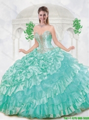 Popular Strapless Beading Sweet 16 Dresses with Ruffled Layers