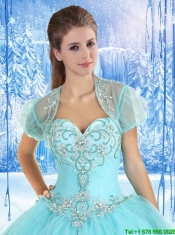 Popular Sweetheart 2016 Spring Quinceanera Dresses with Appliques