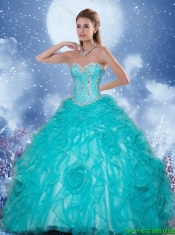 Popular Sweetheart Quinceanera Gowns with Beading and Ruffles