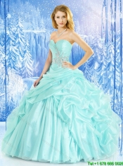 Pretty Sweetheart Beading Quinceanera Gowns with Pick Ups