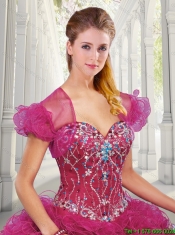 Pretty Sweetheart Quinceanera Gowns with Beading and Ruffles