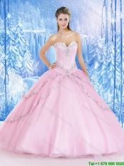 Romantic Beading Sweetheart Quinceanera Gowns with Lace Up