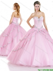 Romantic Beading Sweetheart Quinceanera Gowns with Lace Up