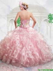 Unique 2016 Beading Apple Green Sweet 16 Dresses with Print