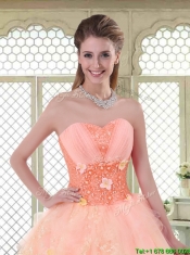 Beautiful Appliques and Beading Sweet 16 Dresses with Sweetheart