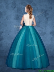 Cheap Hand Made Flowers Sweet 16 Dresses with High Neck