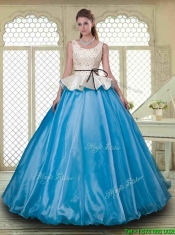 Classical Ball Gown Scoop Quinceanera Dresses with Beading
