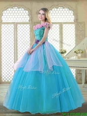 Classical Off the Shoulder Quinceanera Gowns with Ruffles and Bowknot