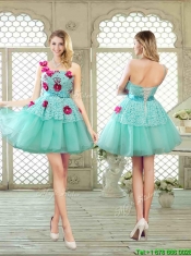 Elegant A Line Appliques and Lace Dama Dresses with One Shoulder