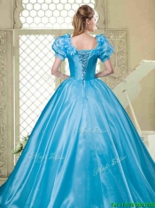 Gorgeous Appliques and Beading Sweet 16 Dresses with V Neck