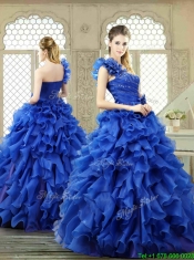 New Arrivals One Shoulder Ruffles Quinceanera Gowns for 2016