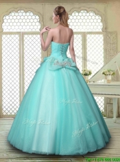 New Style Beading Sweetheart Quinceanera Dresses in Aqua Blue