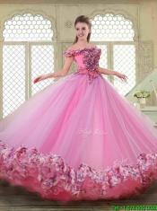 New Style Off the Shoulder Quinceanera Gowns in Multi Color