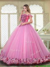 New Style Off the Shoulder Quinceanera Gowns in Multi Color