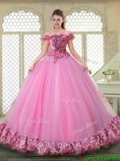 New Style Off the Shoulder Quinceanera Gowns in Multi Color