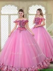New Style Off the Shoulder Quinceanera Gowns in Multi Color