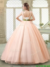 New Style Straps Quinceanera Dresses with Appliques and Belt