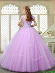 Perfect Ball Gown Scoop Quinceanera Gowns with Appliques