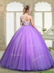 Popular Beading and Appliques Quinceanera Gowns with One Shoulder