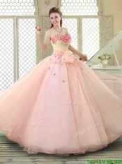 Popular Sweetheart Beading Quinceanera Dresses with Bowknot and Appliques