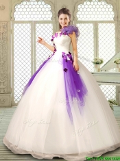 Pretty Appliques and Ruffles Quinceanera Gowns in Multi Color