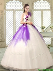 Pretty Appliques and Ruffles Quinceanera Gowns in Multi Color