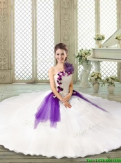 Pretty Appliques and Ruffles Quinceanera Gowns in Multi Color