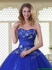 Pretty Ball Gown Sweetheart Quinceanera Dresses in Royal Blue
