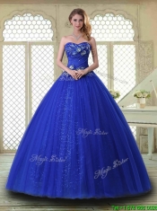 Pretty Ball Gown Sweetheart Quinceanera Dresses in Royal Blue
