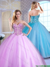 2016 Cheap Ball Gown Beading Quinceanera Gowns with Sweetheart