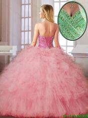 2016 Classical Champagne Sweetheart Quinceanera Dresses with Beading