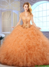 2016 Elegant Ball Gown Sweetheart Quinceanera Dresses with Ruffles