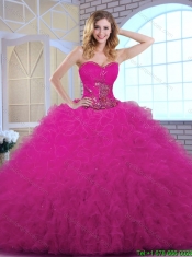 2016 Elegant Ball Gown Sweetheart Quinceanera Dresses with Ruffles