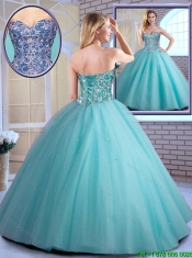 2016 Elegant Ball Gown Sweetheart Quinceanera Gowns with Beading