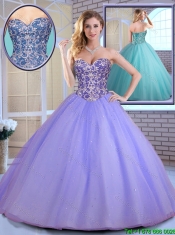 2016 Elegant Ball Gown Sweetheart Quinceanera Gowns with Beading